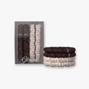 Marshmallow + Chocolate Silk Scrunchies